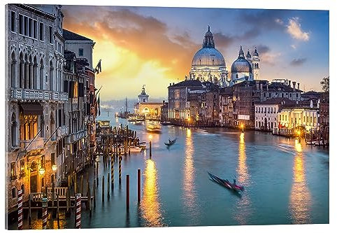 Canal Grande bei Sonnenuntergang in Venedig, Italien Acrylglasbild