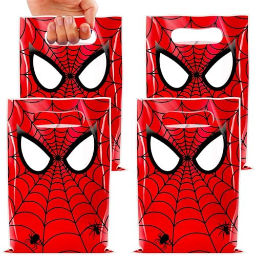 Candy Partytüten, 50 Stück Kinder Bonbontüten, Geschenktüten Kindergeburtstag, Geburtstag Tüten, Cartoon Party Geschenktüten,Plastik Klein Geschenk Candybar Tüten, für Kinder Geburtstag Party