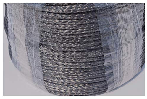 BomDog Abschleppseil, Schwarzes 5 Mm X 100 M Synthetisches Seil, Bootswindenkabel, Spectra-Seil, Atv Utv Off-Road-Seil. Abschleppseil Mit Windenseil