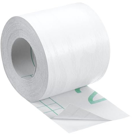 QUARKZMAN 1 Stk. selbstklebende Zierleisten, 60mm x 15m Melaminkanten-Band selbstklebend, PVC Möbelkantenband, Kantenband Kantenumleimer Furnier für Regalbretter/Holzplatten - Weiß