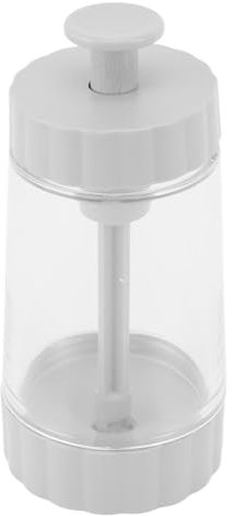 Baxnore saliera quantitativa, saliera dosatrice in plastica, saliera dosatrice, bottiglia per condimenti quantitativi, saliera e pepiera per cucina domestica (White)