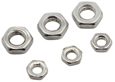 FRAOMHFW 2-50 Pezzi M2 M2.5 M3 M4 M5 M6 M8 M10 M12 M14 M16 DIN439 GB6172 304 Piatto in Acciaio Inossidabile Esagonale Esagonale Wafer Basso Sottile Dado di marmellata(M14 2pcs)
