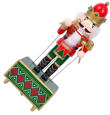MAGICLULU Adorable Boîte à Musique de Noël en Forme de Soldat Casse-Noisette Jouant du à Remonter pour Noël