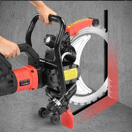 Scie à Béton électrique Toroïdale,3000 Tr/Min Scie Circulaire à Béton Haute Fréquence Sans Balais,Scie à Anneau Pour Béton,Machine à Rainurer Murs,Profondeur Coupe 290 Mm,9500W