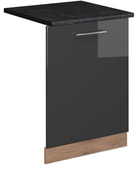 Vicco Panel Frontal del lavavajillas Fame-Line, Antracita Alto Brillo, 60 cm, ET Antracita