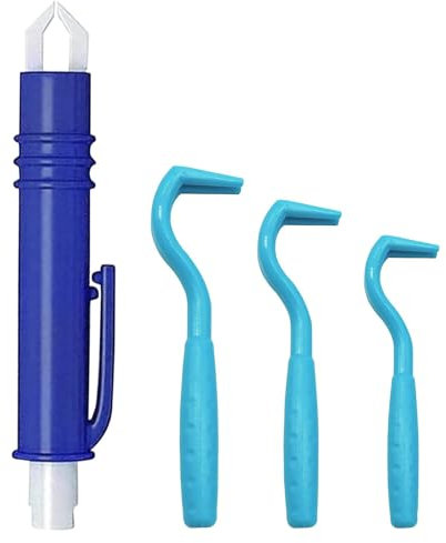 WOLMIK Tick Remover Set - 4 PCS Tick Remover Tool Set, Professional Tick Remover Kit with 1 Tick Removal Tweezers Pen & 3 Tick Hooks, Painlessly Tick Remover for Dogs Cats Horses and Other Human Pets