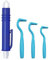 WOLMIK Lot de 4 outils de retrait de tiques professionnels avec 1 pince à épiler et 3 crochets, pour chiens, chats, chevaux et autres animaux de compagnie humains