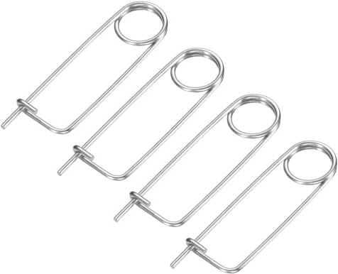 M METERXITY 4er Pack Broschierförmiger Splint Sicherheitsnadel 2x45mm Edelstahl Nadeln Schnellverschluss Broschieren Befestigung Für Garten Rasen Farm Haken Schwere Halteklammern