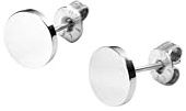 Purelei Orecchini da uomo – Orecchini rotondi in acciaio inox placcato oro 18 carati o argento – Design minimalista – 7,5 mm di diametro – Gioielli senza tempo per uomini, Normal, Acciaio
