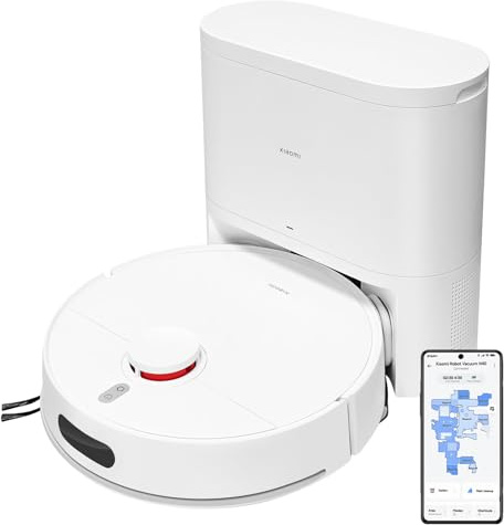 XIAOMI 2025 Aspirateur Robot & Robot Aspirateur Laveur H40 | Station Tout-en-Un avec Vidage, Lavage & Séchage Auto | Aspiration 10 000 Pa, Navigation Laser LDS, Autonomie 180 Min