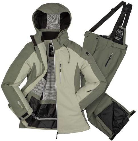 Killtec Damen Skianzug Set - Damen Skijacke und Damen Skihose wasserdicht und atmungsaktiv - 10000mm Wassersäule - PFC frei - Skijacke mit Schneefang, Skihose mit Kantenschutz