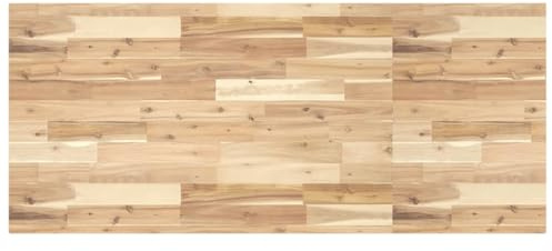 Owoxanthellate Piano per lavabo, 140 x 60 x 4 cm, in legno massello non trattato, design moderno, vintage, robusto, per bagno, cucina, soggiorno