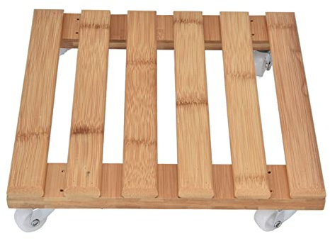 Riuulity Base a Rulli per Piante, Ruote Girevoli a 360° Scaffali Mobili Rimovibili con Peso di Carico di 20 kg Phyllostachys Pubescens per Uso Esterno