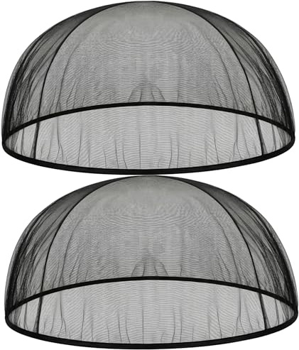 2-pack barnvagnsnät, skyddande andningsbart babynät fint nät heltäckande barnvagnsskydd för trädgårdscamping utomhus, ingen ram behövs – svart