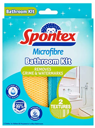 Spontex Microfibre Bathroom Kit