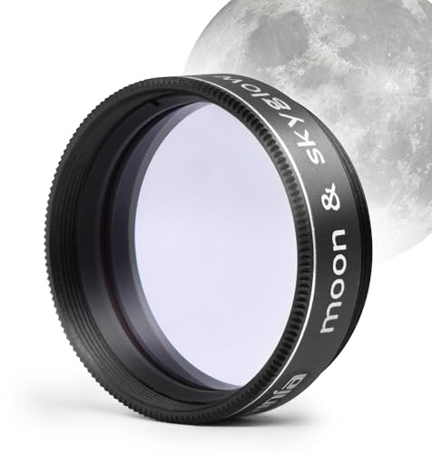 Astromania Telescope Moon Filter 1.25 Inch, Moon Skyglow Filter Reduces Moon Glare & Enhances Lunar Crater Detail, Eyepiece Accessory for Astronomy Beginner, Work with Telescope Accepts 1.25 Eyepiece