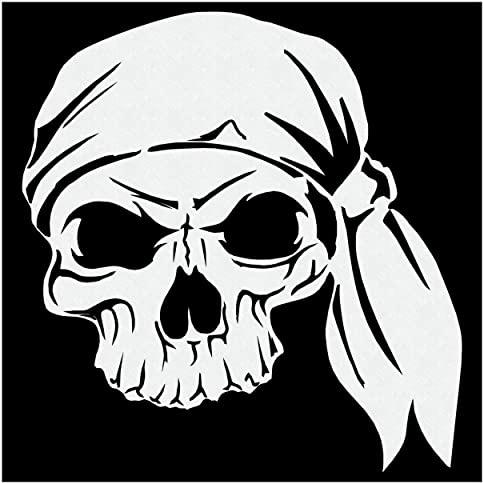 Herterich Products Plantilla de aerógrafo pirata calavera - Stencil