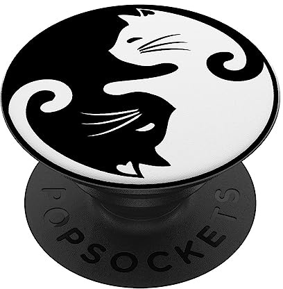 Yin Yang Cat Pop Socket for Phone PopSockets Kitten Yin Yang PopSockets Adhesive PopGrip