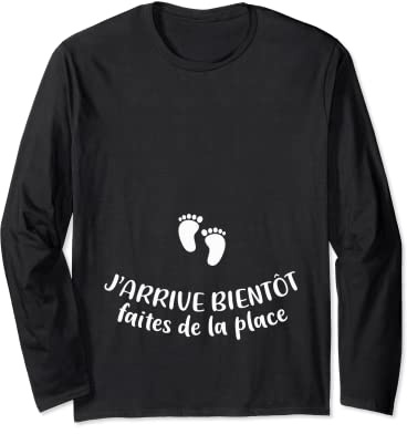 Cadeau Humour de Grossesse Femme Enceinte 2023 Manche Longue