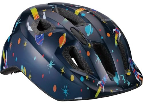 BBB Unisex Jugend Hero Kids Kinder Fahrradhelm Jungen Mädchen Fahrrad Sicherheitshelm Reflektierend Insektennetz Held BHE-172 Astronaut M (52-56cm)