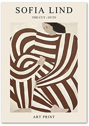 Abstrakte Sofia Lind Poster Linien Rock Mädchen Wandkunst Sofia Lind Drucke Sofia Lind Leinwandgemälde Für Zuhause Wanddekoration Bild 30x40cm Kein Rahmen
