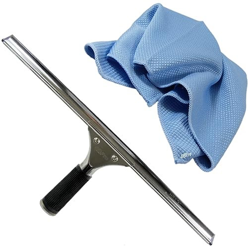 GBPro Tergivetro professionale in acciaio inox 45 cm + panno per finestra di nuova generazione