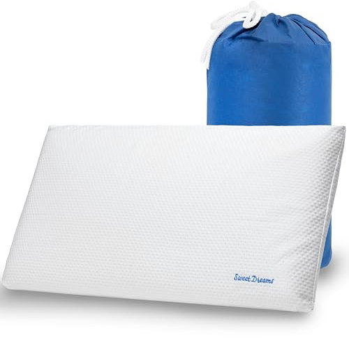 PETITXUMET Almohada Infantil Viscoelástica 70 x 35 x 6,5 cm Ergonómica e Hipoalergénica Hecha en España Almohada Plana para Niños a Partir de 3 Años con Funda Stretch con Viscosa