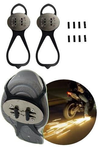 GDYS Semelles en Silex pour Skateboard éolienne Vélo Frein à Pied étincelles Meulage Au Sol Moto Semelles De Chaussures Couvre-Chaussures Skateboard Set De Silex (2)