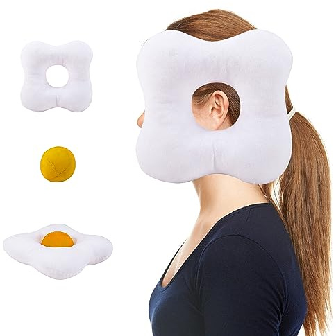 YUNCHONGuk Oreiller Piercing avec Trou, pour Oreille Contre Les maux d'oreille, Oreiller Donut, Oreiller d'oreille, Oreiller Cervical pour dormeurs latéraux, Anneau de Couchage pour dormeurs latéraux