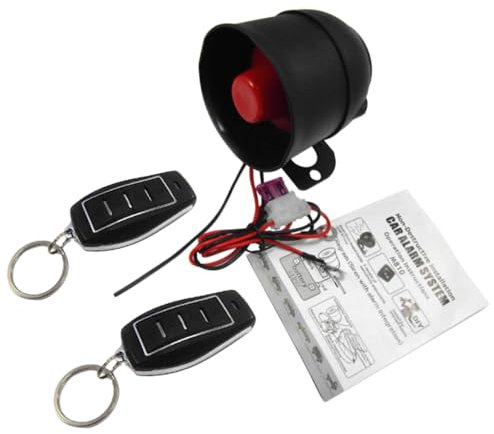 MASO Dispositivo de alarma universal para coche, dispositivo de alarma automática de vibración con control remoto universal, dispositivo de alarma de coche, adecuado para coches de 12 V CC