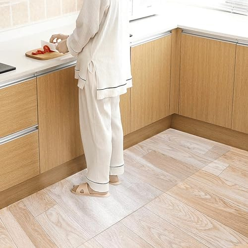Golvskydd Kök Transparent Stolmatta 2mm Tjock Trä/Kakel Skyddsmattor Reptålig Klar PVC Pad 30x60cm 40x80cm 80x120cm 120x200cm (Color : Thick 2.0mm/0.08, Size : 50x90cm)