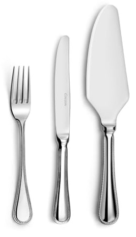 COUZON - Set 13 couverts spécifiques pour l'entrée, le fromage et le dessert pour 6 personnes - Le Perle - Acier inoxydable 18/10, Finition Miroir, Epaisseur 3.5 mm - Inox
