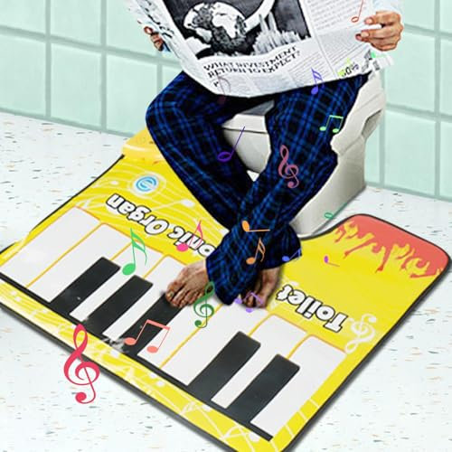 Befeixue Toilettenmatten Für Den Boden | Toiletten Piano Matte | Klavier Bodenmatte Toilette | rutschfest Badematte Badteppich | Lustige Musical Keyboard Toilettenvorleger Für Heimdekorationen