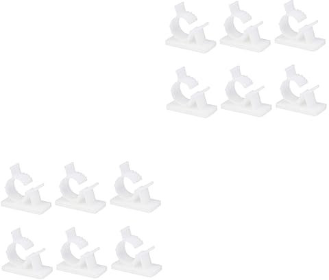 OSALADI 40stücke Kabelclips Selbstklebend Und Verstellbar Für Ordentliche Kabelorganisation Für Schreibtisch Wandmontage Geeignet Für Verschiedene Kabelgrößen Weiß