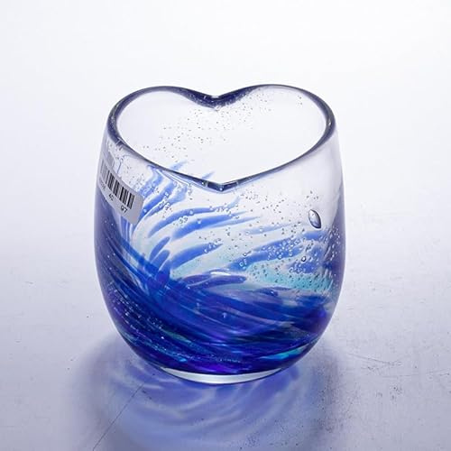 Bafnsiji D, Gobelets en Verre, Verres à Eau en Forme de cœur, Verres à Boire en Forme de cœur, Verre à Boire Art déco, Verres à Cocktail à jus d'eau, pour bière, Cocktail, Soda, Cappuccino