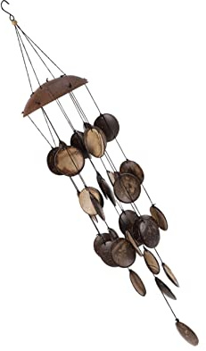 KITANDOVE Carillons en Coquille De Noix De Naturelle Décoration De Bureau De Maison De Fenêtre Faciles À Nettoyer