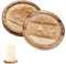 volumoon 2 Pezzi Portacandele, porta candele in legno, sottobicchieri legno rotondi, Piatto per Candele per candele battesimali, per matrimoni, feste, comunione, banchetti, decorazione da tavolo