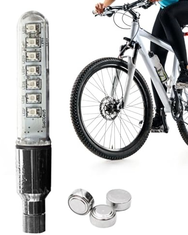 LED- für Fahrradspeichen – Personalisierte Fahrradventillichter beleuchten Fahrradreifenabdeckungen | Fahrradventil- für Kinder, Ventillichter