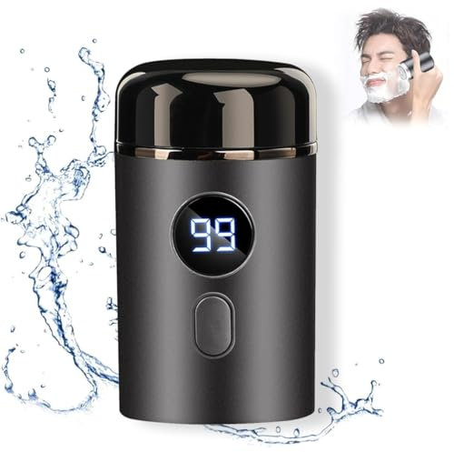 Neuester tragbarer elektrischer Mini-Rasierer, Neuester Tragbarer Elektrischer Mini-Rasierer,Capsule Razor, Capsule Razor, Washable Cordless USB Travel Wet Dry Shaver for Men (Schwarz)