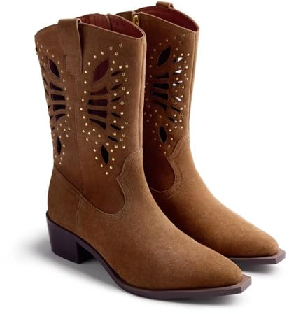 GIOSEPPO Bota cowboy de piel Modelo MILTONA color Cuero, talla 39