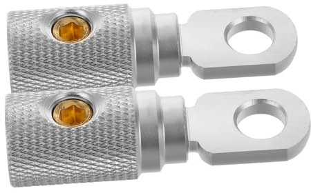 ETHZZLE 2pièces Connecteurs De Borne De Batterie Réducteurs Cuivre Plaqué Terminals De Connexion Électrique Pour Systèmes Audio De Voiture Installation Facile Sans Soudures