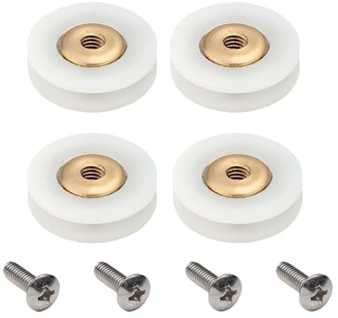 LIUCHUCHU Roulette Douche 4 roulettes/glissières/Roues de Rechange for Porte de Douche à rainures en V de 19 mm de diamètre Roulette Porte Coulissante Douche