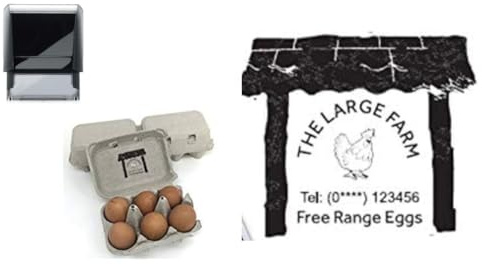 Customised Egg Box Stamp 58 x 38 mm