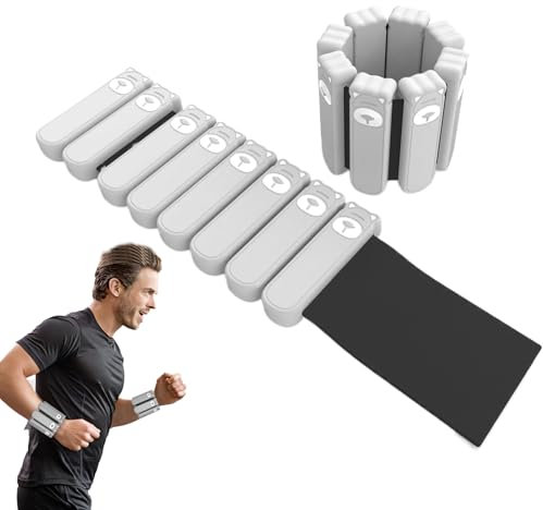Wrist Ankle Weights, 2 x verstellbare Silikongewichte, bequeme Gewichtsmanschette, Pilates Equipment für Walking, Fitness, Aerobics, Strength Training, 15,9 x 3,03 x 1,2 cm