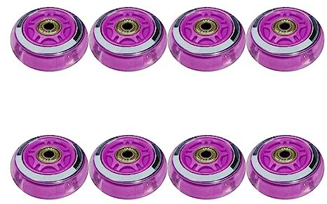 Generisch Inliner Skate Räder Indoor/Outdoor Rollschuh Räder Härte 82A 8er Pack Inline Skate Ersatz Rollen 64 mm 70 mm 72 mm Inlinehockey mit Lagern