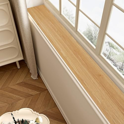 Dailify Tappetino per Davanzale Tappetino di Ricambio per Davanzali Interni, Cuscino per Davanzali con Finitura Effetto Legno, Cuscino Decorativo per Finestre a Bovindo(Style B,180x40cm (70.9x15.7))
