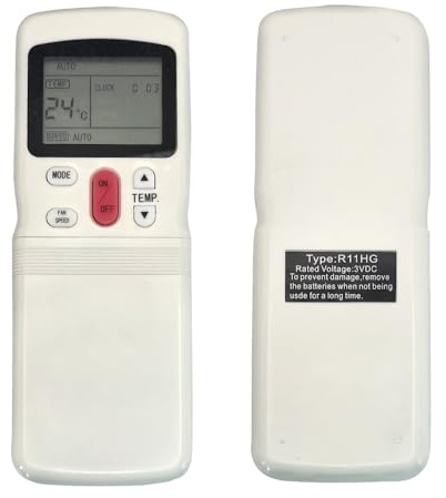 IOOIQQ R11HG - Control remoto para aire acondicionado Midea, TECO, Carrier, Daitsu Daewoo, Orbegozo, Calvas, Blue R11 R11CG/E