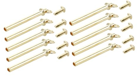 Homoyoyo 10 Impostati Rivetti e Perni con Anello Dorati per Riparazione Rotanti Ventagli Pieghevoli Kit Accessori per Ripristino Ventagli Artigianali Pieghevoli Resistente e