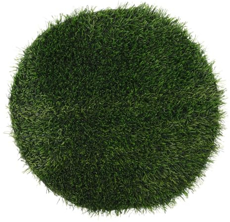 GANAZONO Tapis en Gazon Artificiel Rond pour Couvercle de Regard, Aspect Réaliste, Plastique Vert, Décoration de Balcon et Terrasse