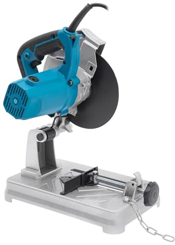 HUOMMGS Kapp och geringssåg 1 200 W kapsåg 50 mm skärtjocklek cirkelsåg med 185 mm sågblad 45° justerbar vinkel bordssåg 5200 RPM uppgradering kapsåg kapp och geringssåg för trä (blå)